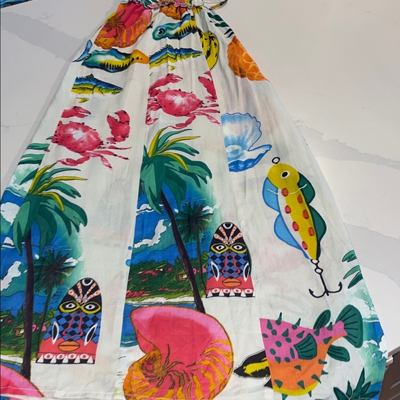 True Destinations Palazzo Pants resort beach vacation tropical wide leg L - Picture 6 of 8